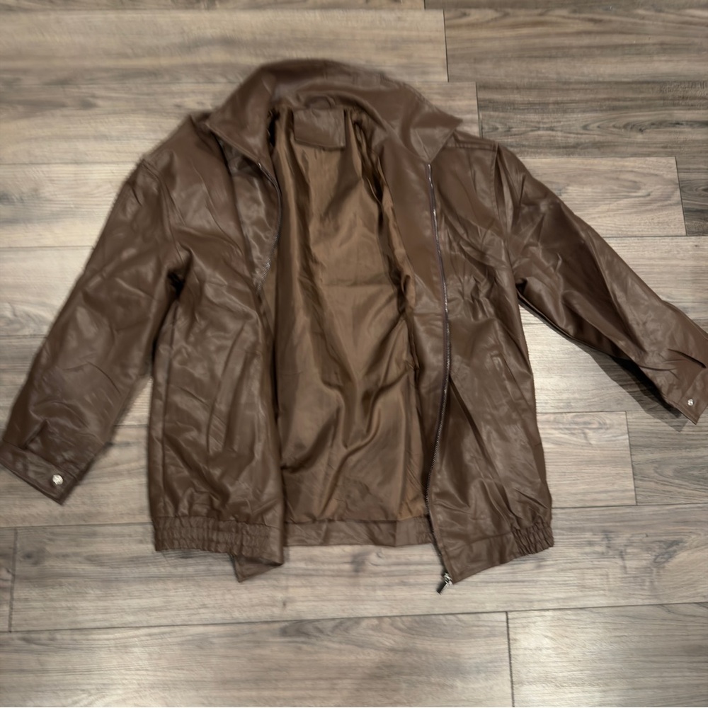 Leather Jacket Women Faux Leather Motorcycle Biker Coat bomber jacket